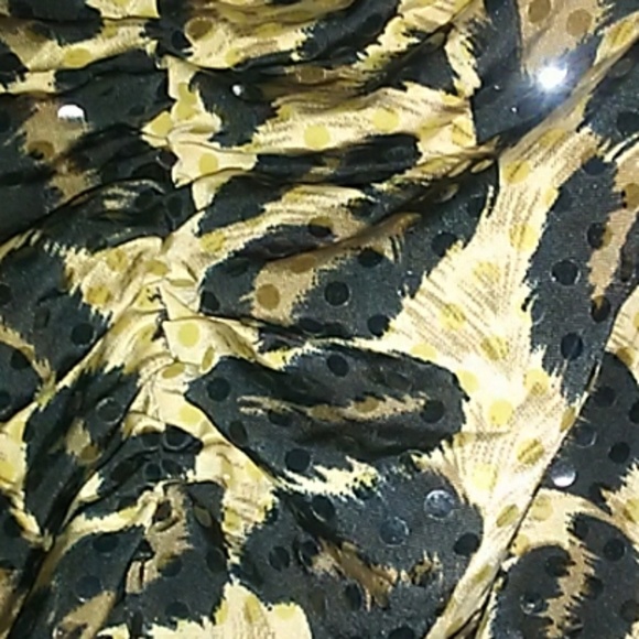 Cache leopard print brown & black sexy zip up vest - Picture 7 of 7